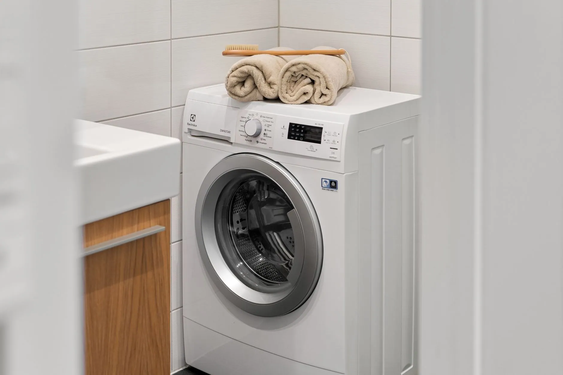 Lave-linge dans une buanderie