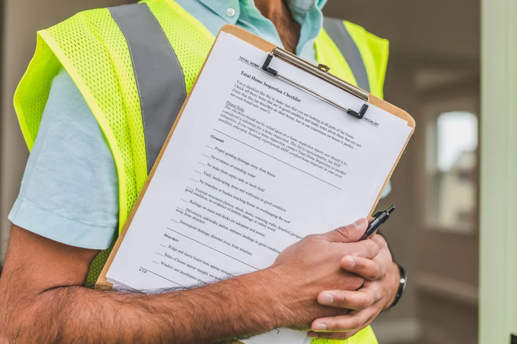 Contrôleur avec un document d'inspection